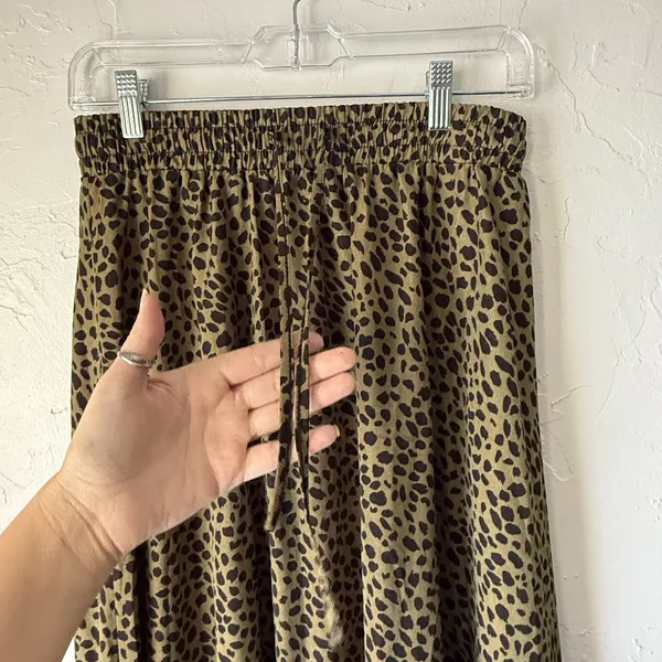 Bluetime Maxi Skirt‎ Witchy Medium Brown Black Leopard Print Pull On Whimsigoth - Image 2