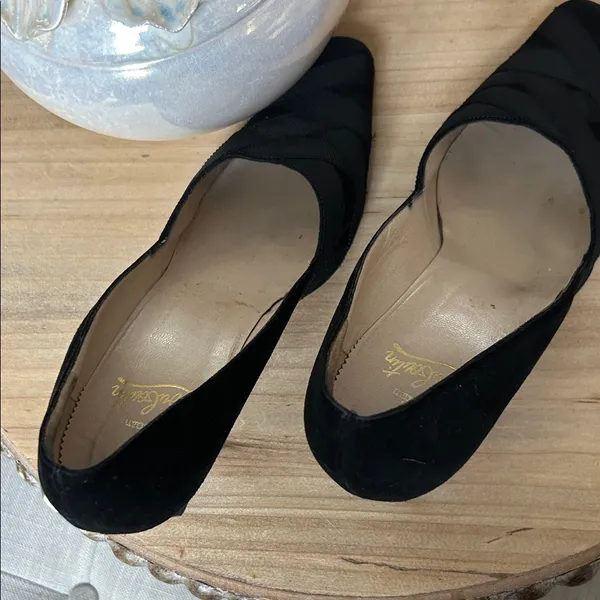 Christian Louboutin Black Suede Leather Bandage Red Bottoms Pumps Size 38 - Image 12