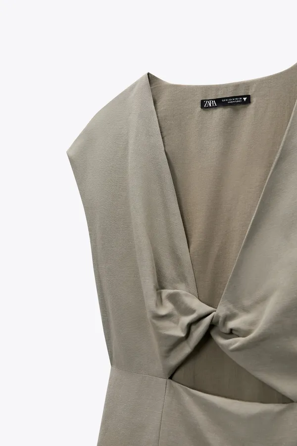 ZARA twist front cutout mini dress —NWOT double lined - Image 5