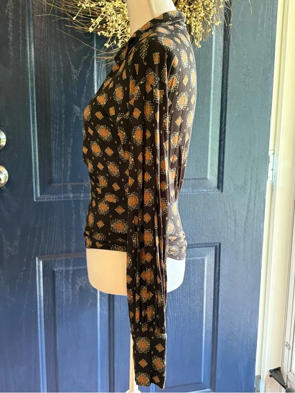 Free People Sydney’s Printed Top size Medium retro, geometric print. - Image 4