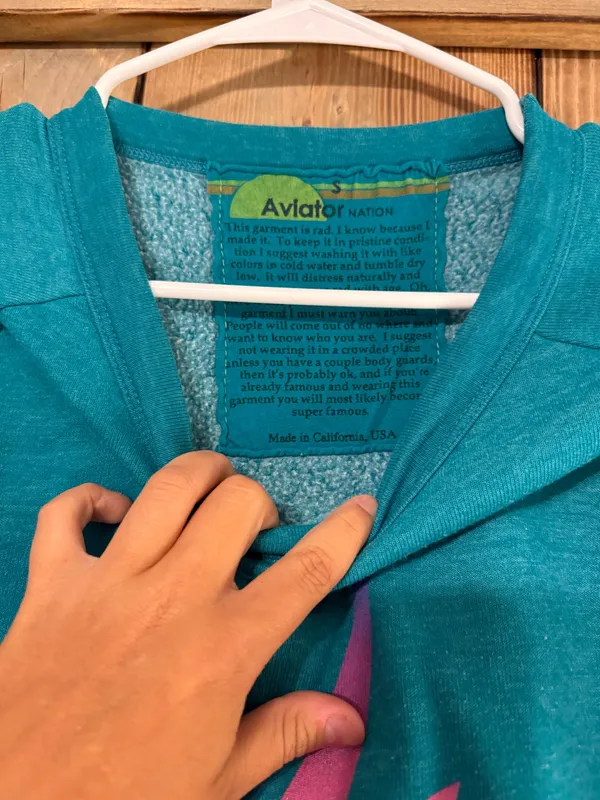 Aviator Nation Cropped Sweatshirt - Image 2