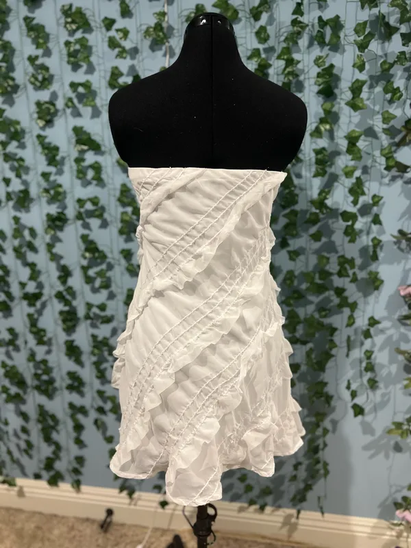 Princess Polly Mini White Ruffled Dress - Image 5