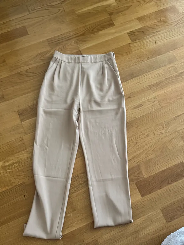 Lulus Kick It Beige High-Waisted Trouser Pants - Image 3