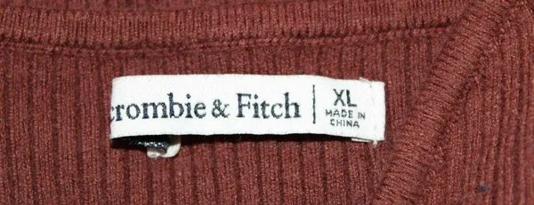 Womens Abercrombie & Fitch Brown Sleeveless V-Neck Knit Bodysuit Top Size XL - Image 3