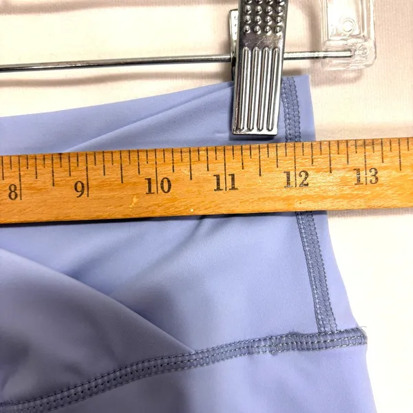 Womens Tennis Skort Sz S Light Blue Cross Over High Waisted Athletic Golf Pocket - Image 3