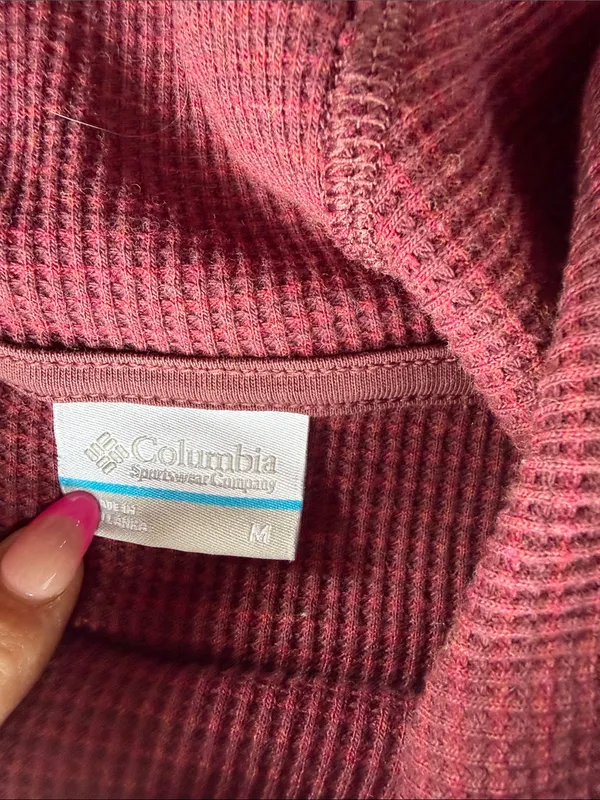 Columbia Women's Burgundy Hooded Thermal Pullover - Image 2