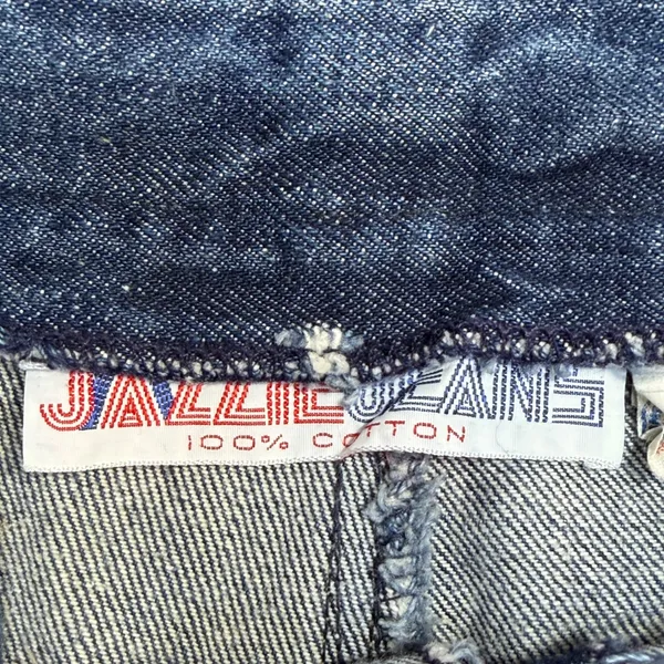 Jazzie Jeans Womens 10 Blue Vintage 70s Boho Wide Leg Jeans Western Disco - Image 3