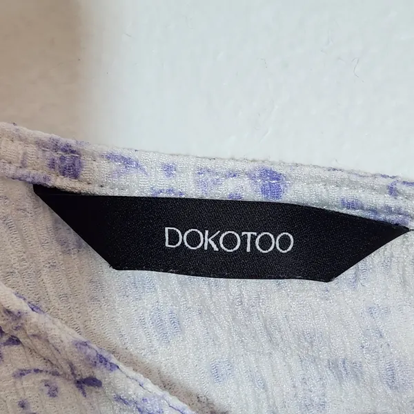 Dokotoo Purple Floral Blouse with Puffy Sleeves Size 2XL - Image 8