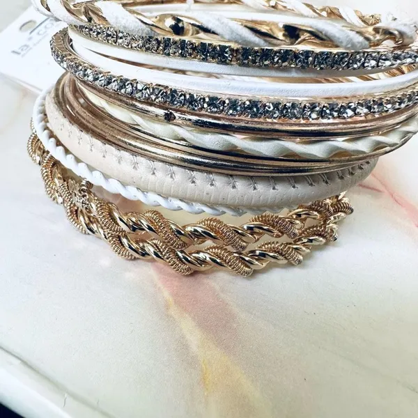 La Cotton gold tone bracelet bundle of 13 - Image 4