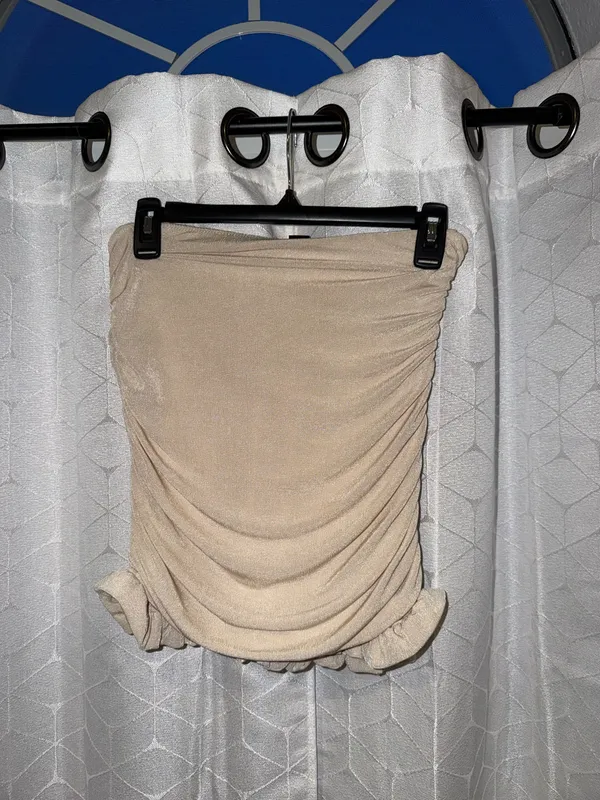 SheIn Tan Ruffled Mini Skirt - Image 2
