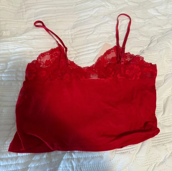 Victoria's Secret NWT Lace Red Tank Top - Image 6