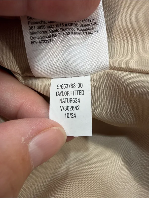 Old Navy NWT Oatmeal Taylor Fitted Linen Blend Suit Blazer Jacket Size Small - Image 10