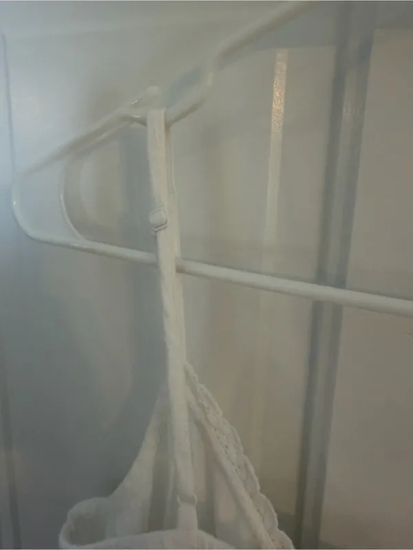 Aerie White Cotton Gauze Wrap Romper Lace Trim Boho Size Medium - Image 6