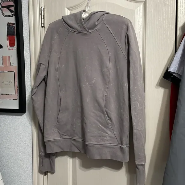 Lululemon Scuba Pullover Hoodie Washed Dark Chrome Athleisure Lounge Cozy Gym - Image 3