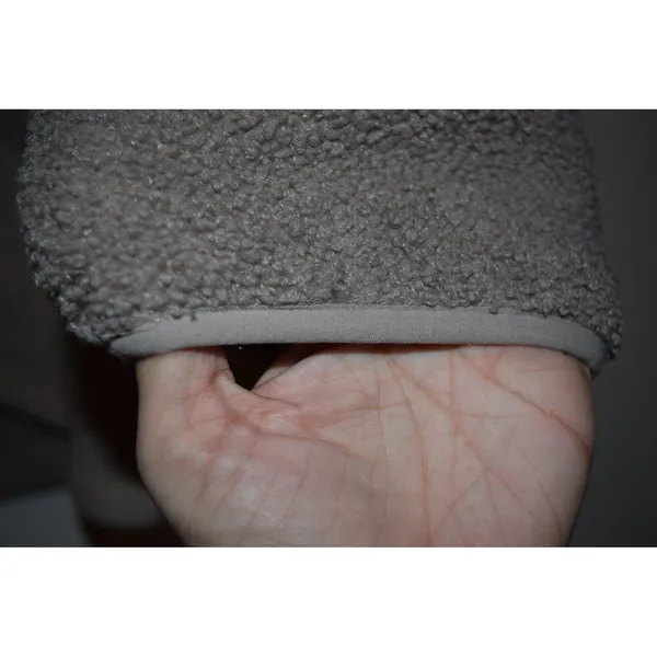Kookaburra UGG Women's‎ Cozy Fleece Coat Hooded Zip Up Sherpa Trim Taupe Medium - Image 5