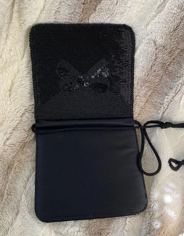 Beaded Evening Bag Black - Image 7