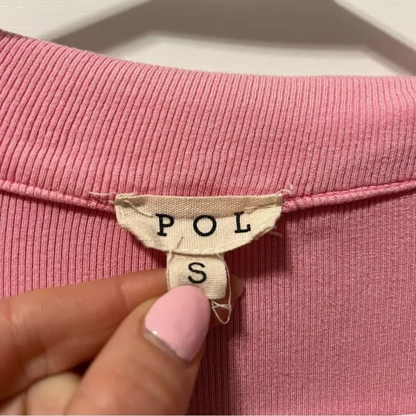 POL Short Sleeve Button Up Bubblegum Pink - Image 4