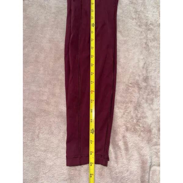 Lululemon Women's Speed Up Tight Red Maroon Full-On Luxtreme Size‎ 8 Tall - Image 11