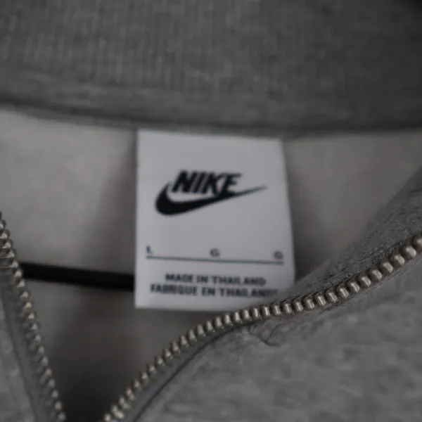 Nike USA Hockey Phoenix Crop Quarter Zip Sweatshirt Grey L - Image 3