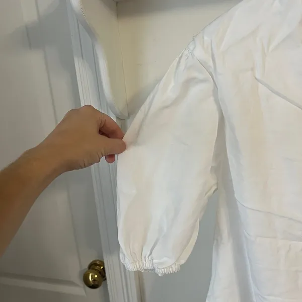 L'Academie white Mini Dress with Puff Sleeves FINAL PRICE - Image 3