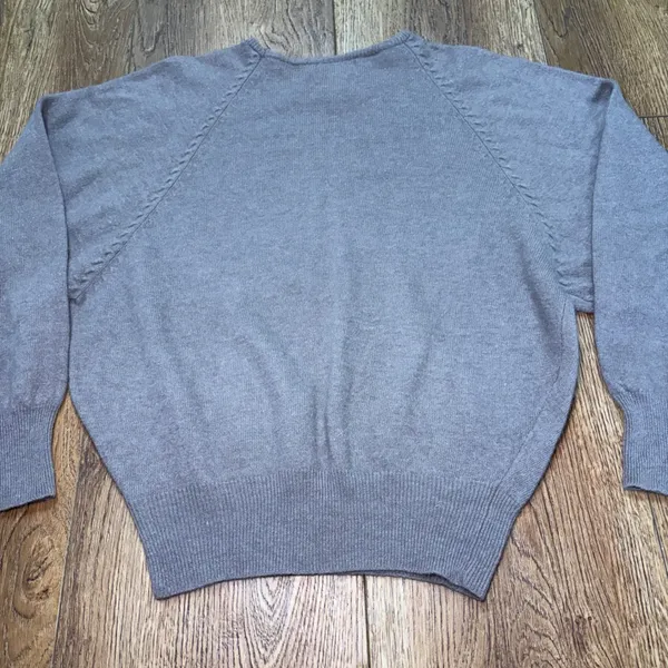 90s Rafaella Taupe Lambswool Angora Blend Knit Sweater Womens L light brown fall - Image 7