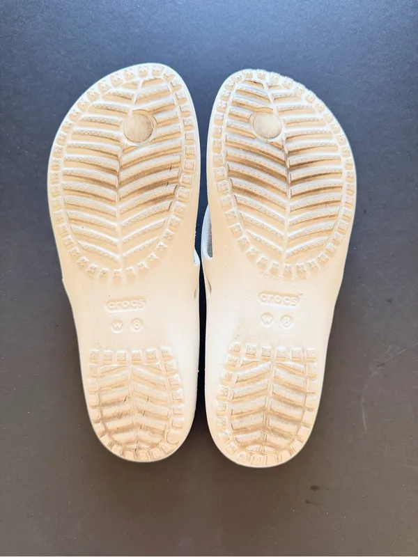 Crocs Women's Kadee II Flip Thong Sandal in white, lightweight, size 8 women's - Image 7