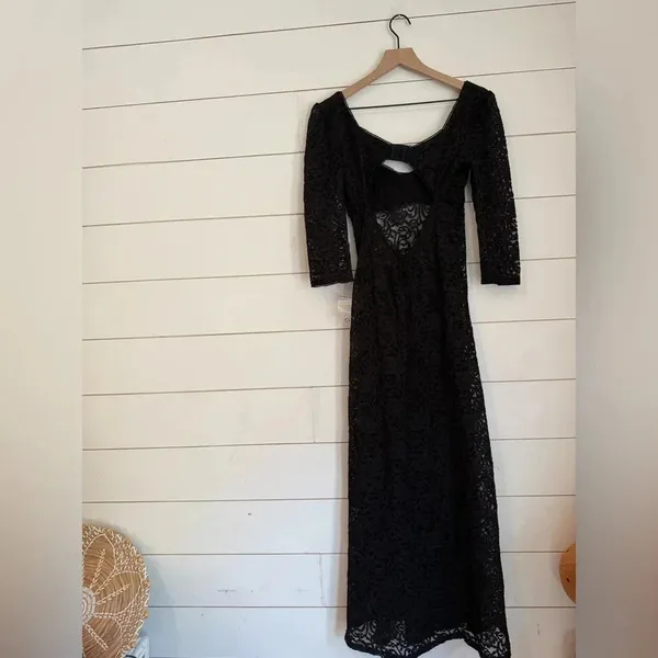 NWOT free people Adored Maxi in Black dress - Image 3