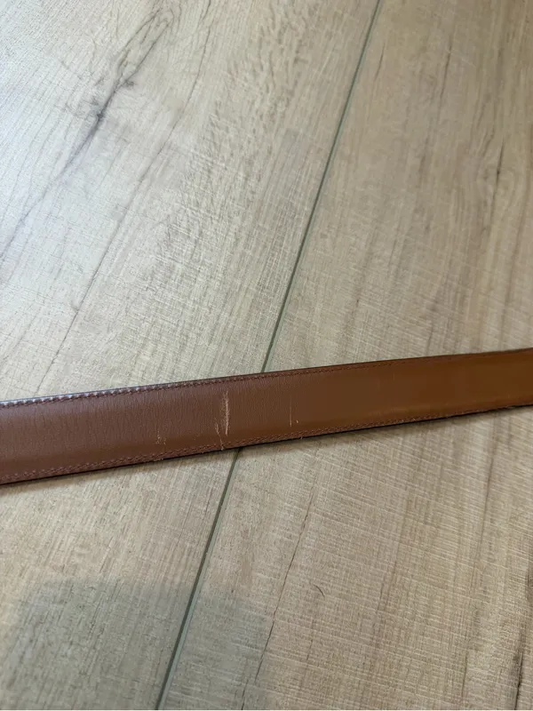 Coach Black Leather Belt Size 34 Gold Brass Buckle Vintage Made in Costa Rica - Image 6