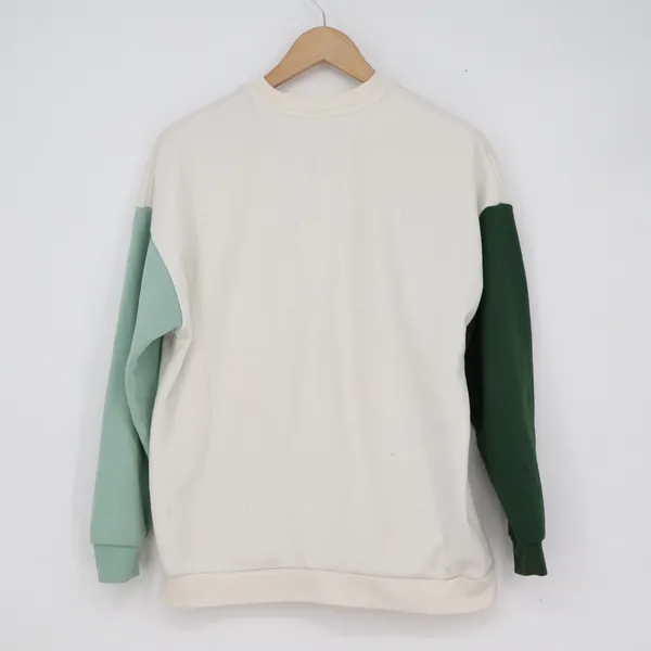 Isaac Morris Limited Big Sur Eagle Colorblock Sweatshirt Cream Green XS - Image 5