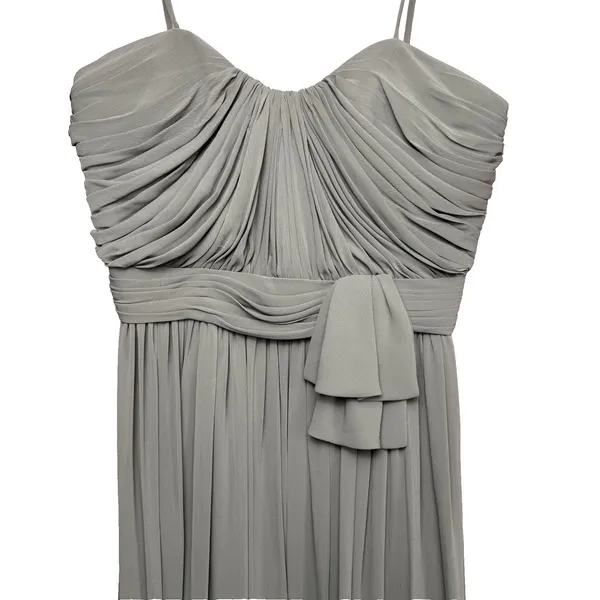Watters & Watters‎ Style 5514 Shirred Chiffon Floor Length Dress Size 10 Wedding - Image 4