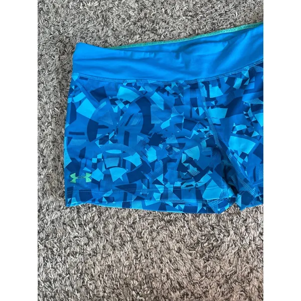 Under Armour Women's Blue Lycra Shorts‎ Size XL - Image 2