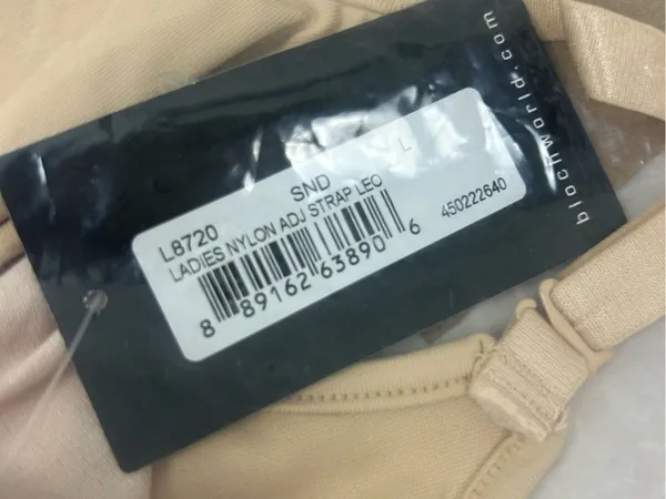 NWT Bloch Nude Ladies Nylon Adjustable Strap Leotard Size L - Image 3