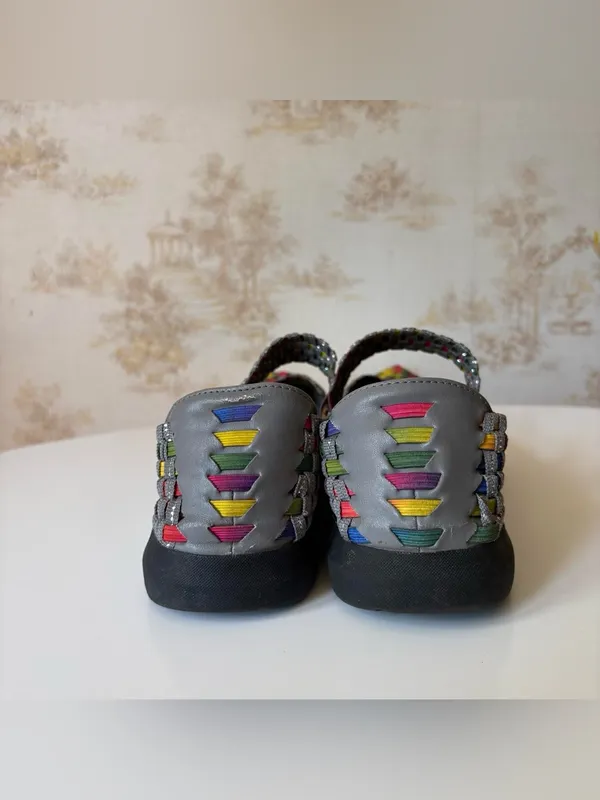 Baretraps Ideena Woven Rainbow Multicolored Mary Jane Flats 7.5 US - Image 2