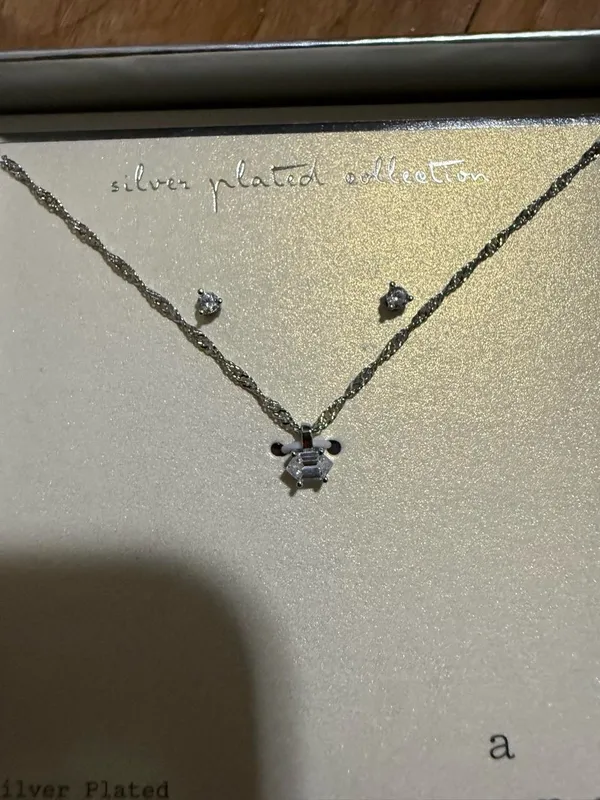 a new day Silver Clover Pendant Necklace - Silver - Image 2