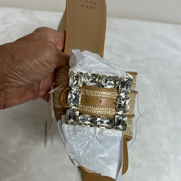 A New Day Women's Tan Slide Sandals - Image 3