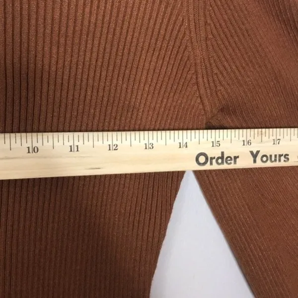 Hyfve brown puffer sleeves sweater dress size large ladies cute‎ modest - Image 7