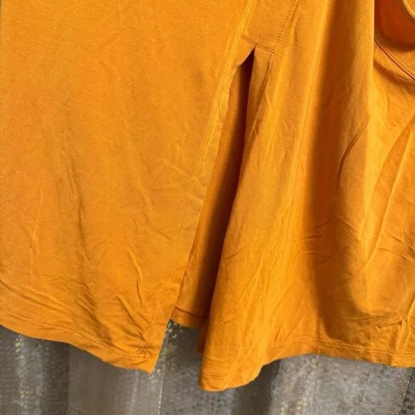 Lululemon Modal Silk Yoga Tank Top Autumn‎ Orange Stretch Tank Small - Image 5