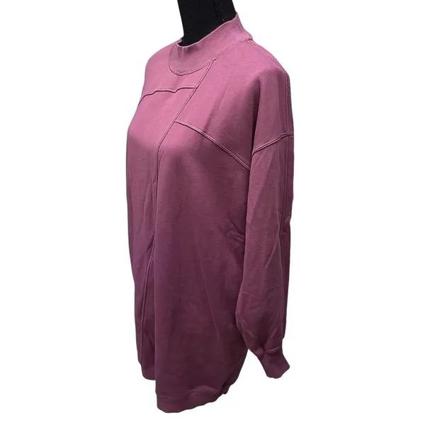 Lululemon Broken‎ Beats Sweatshirt Sweater Dress Size Medium Plumful Mauve - Image 4