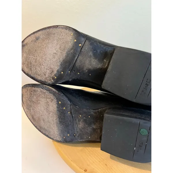 Vintage Dan Post Classic Black Genuine Leather Western Boots Size 9 Women's - Image 12