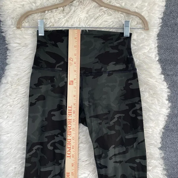 Lululemon Align Green Black Camouflage Leggings High Rise Activewear Gym Lounge - Image 4