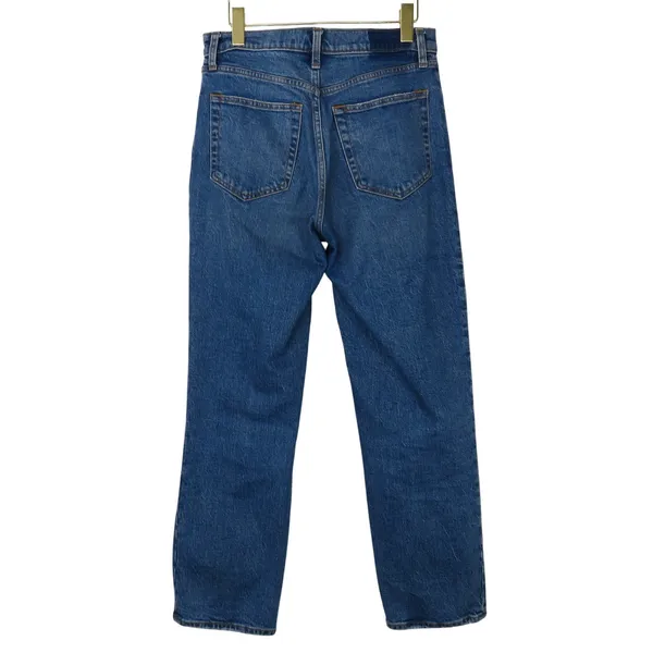 Abercrombie & Fitch The 90's Straight Ultra High Rise Jeans Ripped Knee Size 29 - Image 8