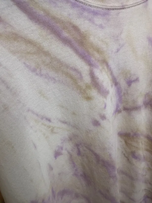 Madewell Tie Dye Long Sleeve Shirt | Purple, Tan, Cream | Casual Top | Size L - Image 4