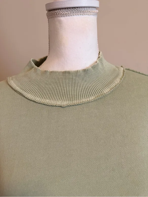 Free People Green Palm Springs Pullover oversized woman's size XS NWOT - Image 8