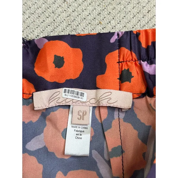 Anthropologie HUTCH Poppy Floral Wide-Leg Crop Pants Orange/Purple Size S - Image 12