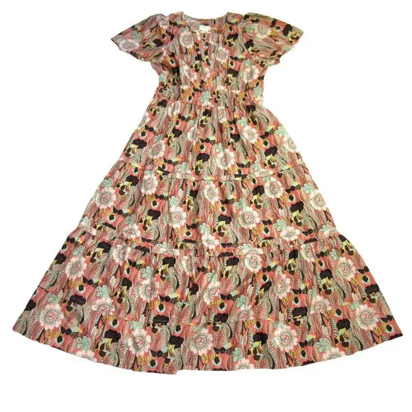 NWT Anthropologie Maeve Somerset Maxi in Botanic Garden Tiered Cotton Dress M - Image 4