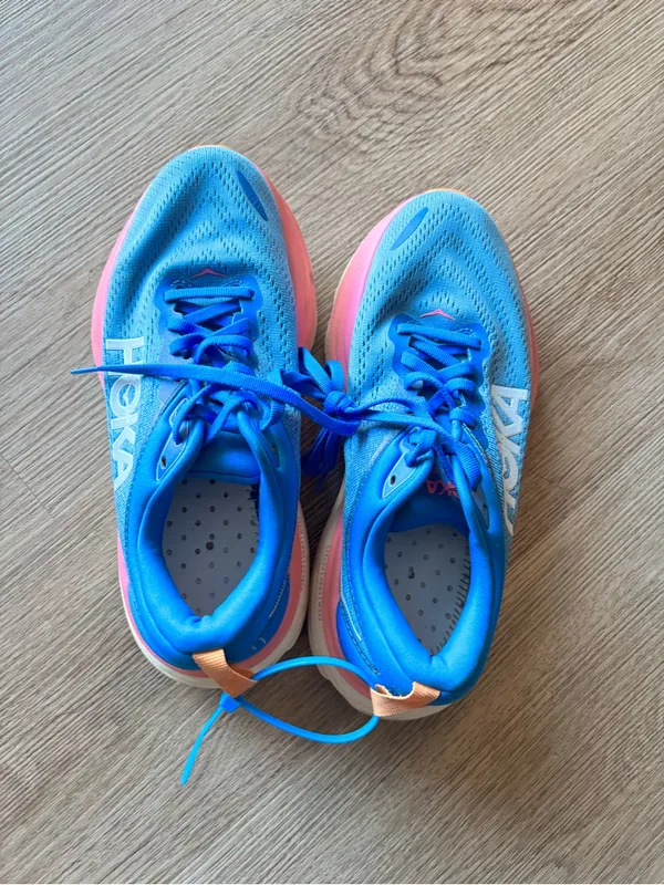 Hoka One One Bondi 8 Wide Sneakers Coastal Sky Blue Pink Size 6.5 D - Image 10