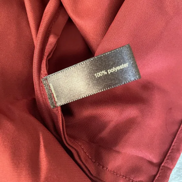 The Limited Satin Pleated Blouse‎ size Small Rust Red Cap Sleeve Business Casual - Image 7