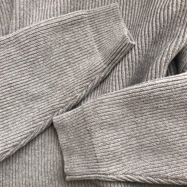Alo Yoga Domain Rib Knit Crew Sweater Athletic Heather Grey M - Image 7