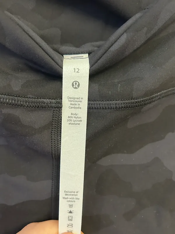 Lululemon Align Pant 28" Size 12 Heritage 365 BLACK Camo Deep Coal Multi NWT - Image 8