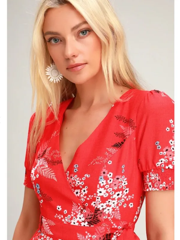 LULU's Floral Romantic Sexy Flowy Wedding Chic Casual Resort Europe Vacation - Image 2